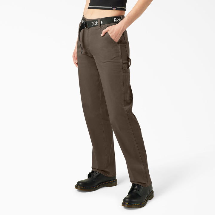 Dickies High Waisted Carpenter Pant (Womens) | Mushroom