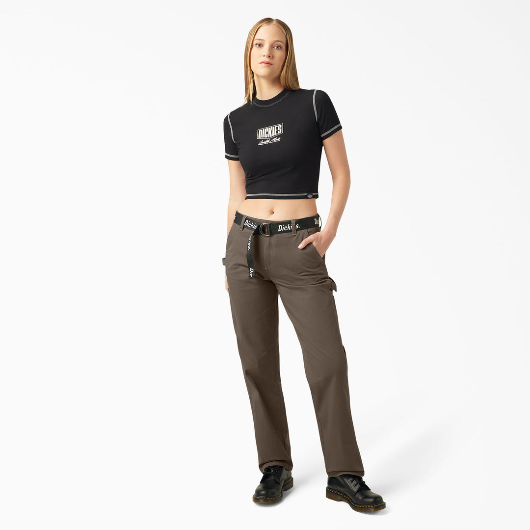 Dickies High Waisted Carpenter Pant (Womens) | Mushroom