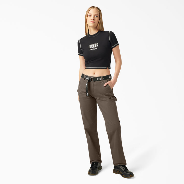 Dickies High Waisted Carpenter Pant (Womens) | Mushroom