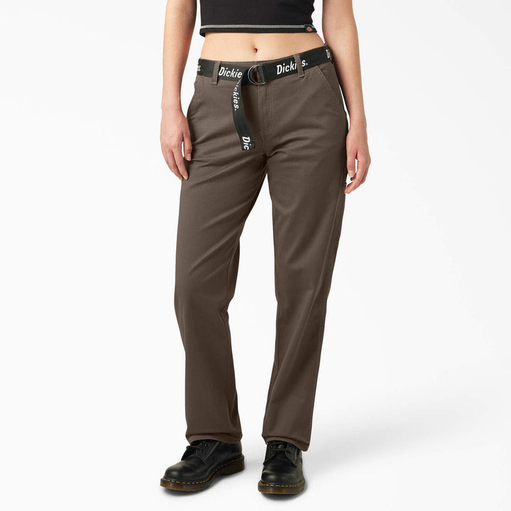 Dickies High Waisted Carpenter Pant (Womens) | Mushroom