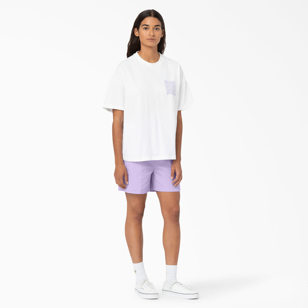 Dickies Womens Twill Pheonix Shorts | Purple Rose