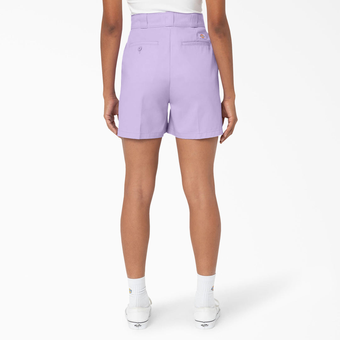 Dickies Womens Twill Pheonix Shorts | Purple Rose