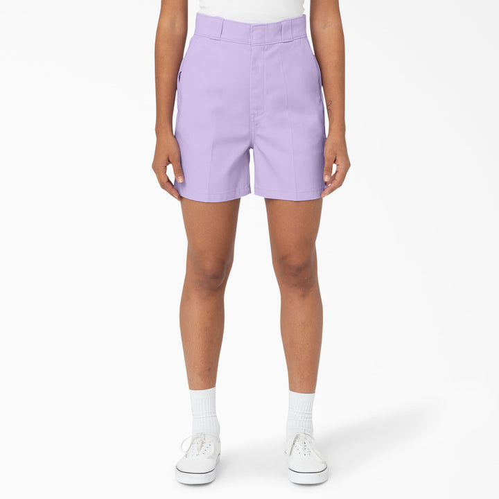 Dickies Womens Twill Pheonix Shorts | Purple Rose