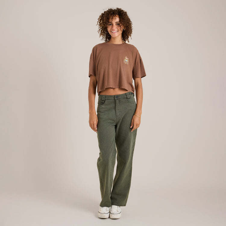 Roark Garden Seek Boxy Crop Tee (Women&