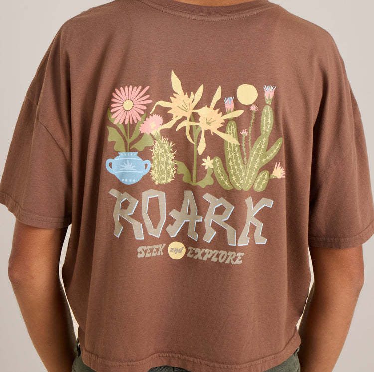 Roark Garden Seek Boxy Crop Tee (Women&