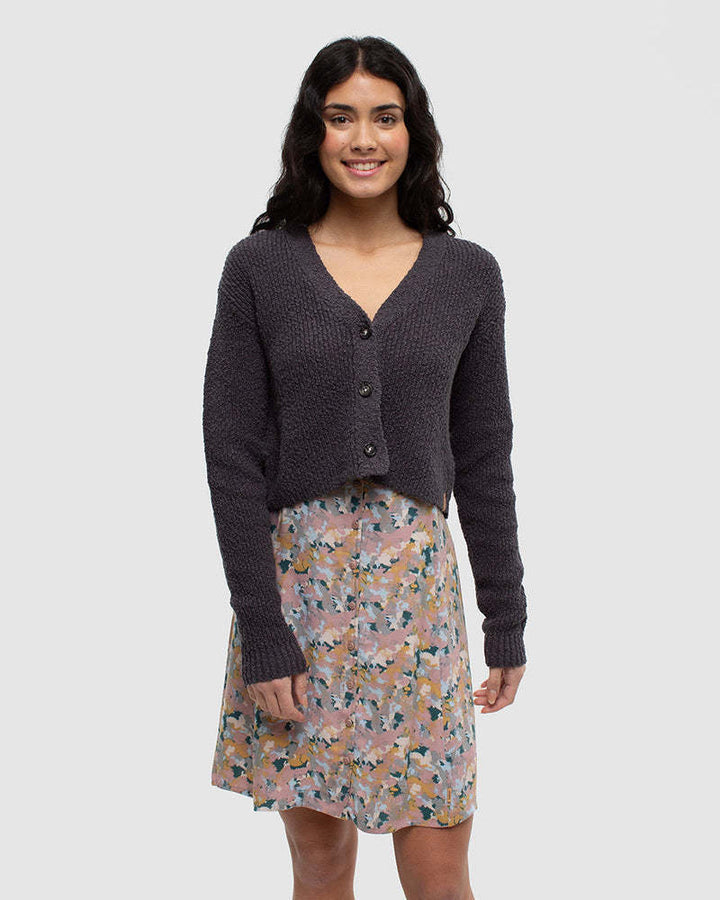Tentree Poplar Cardigan (Womens) | Graphite