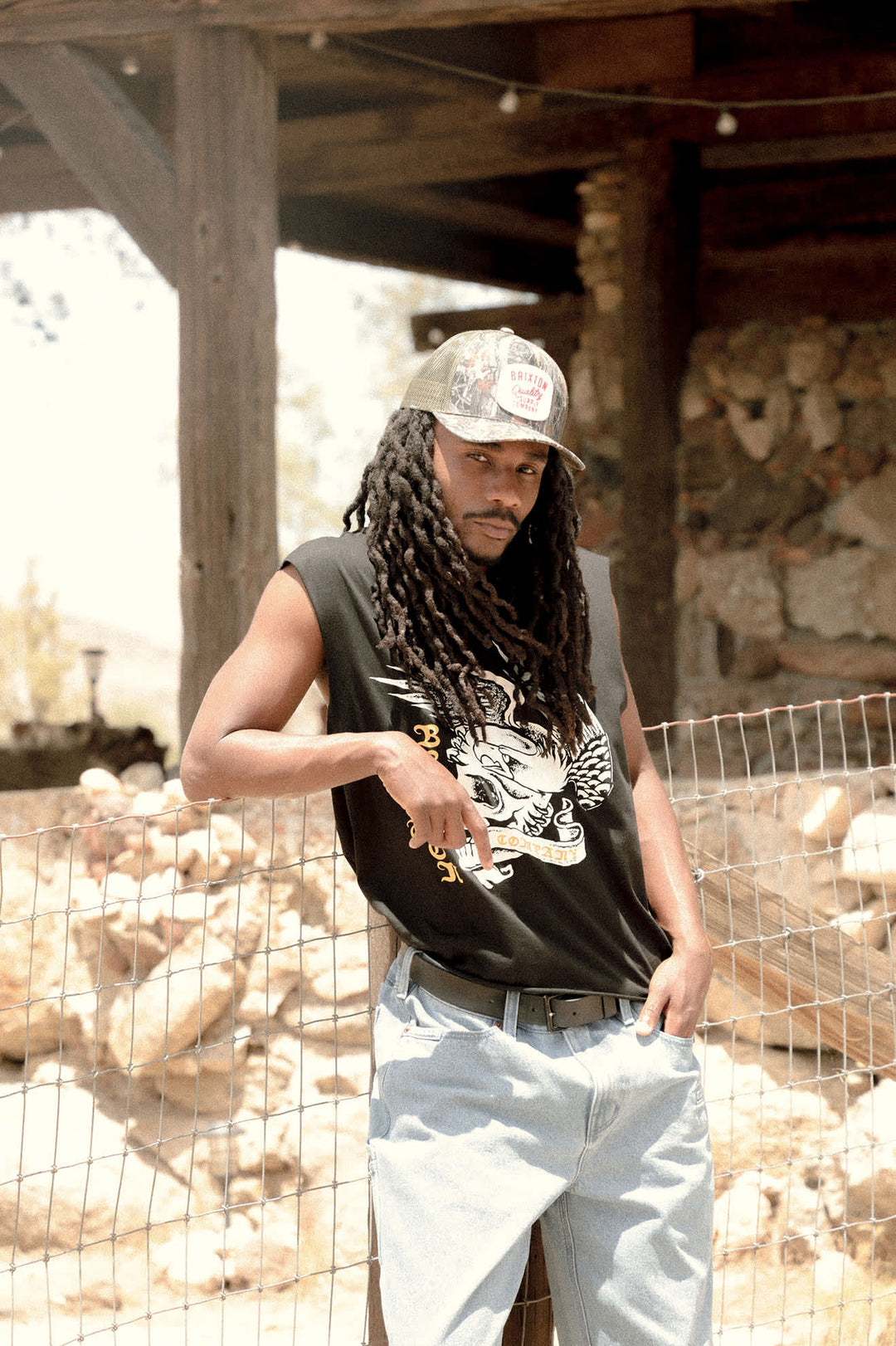 Brixton Wolcott Worn In Boxy Muscle Tank (Men&