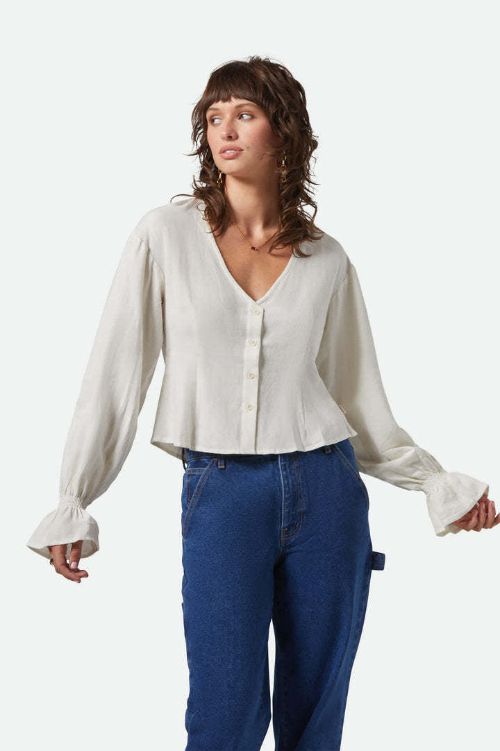 Brixton The Meadow Blouse (Womens) | Off White