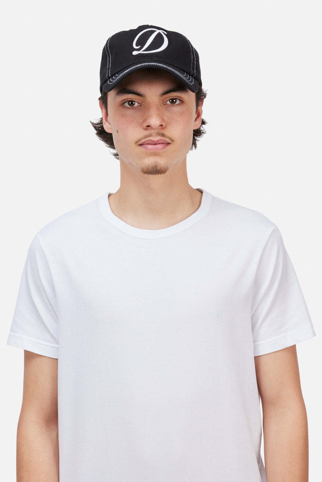 Dime Cursive Denim Workers Cap (Unisex) | Black Washed