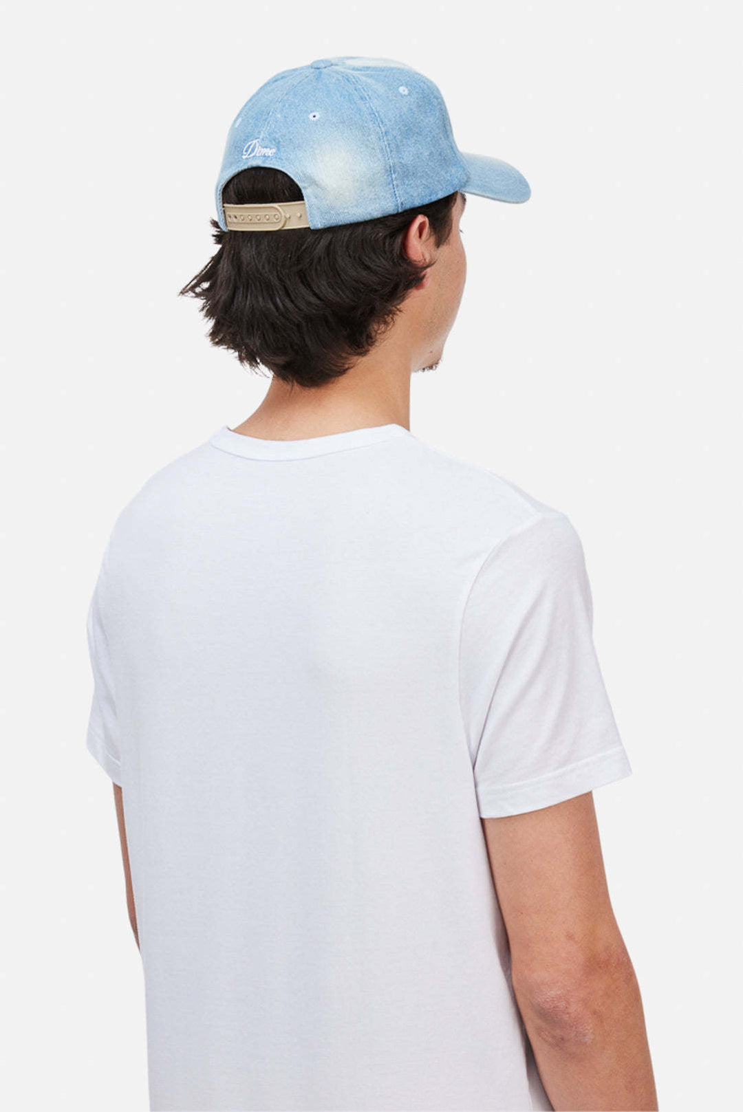 Dime Cursive Denim Workers Cap (Unisex) | Blue Washed