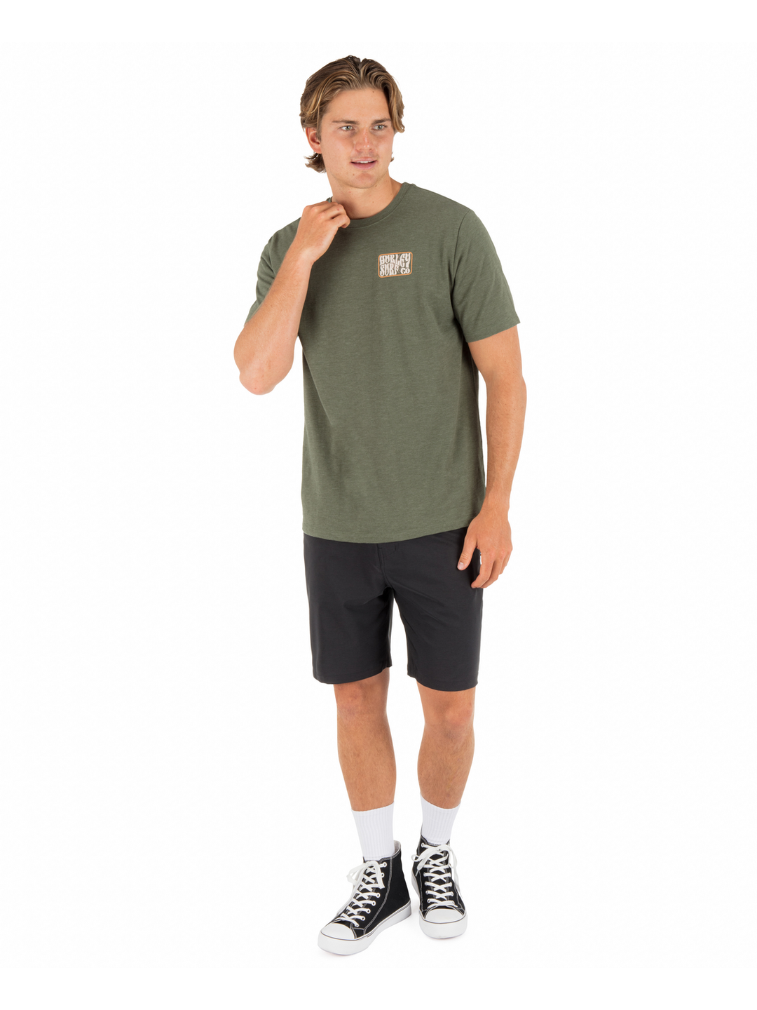 Hurley Skyline Slub Short Sleeve Tee (Men&