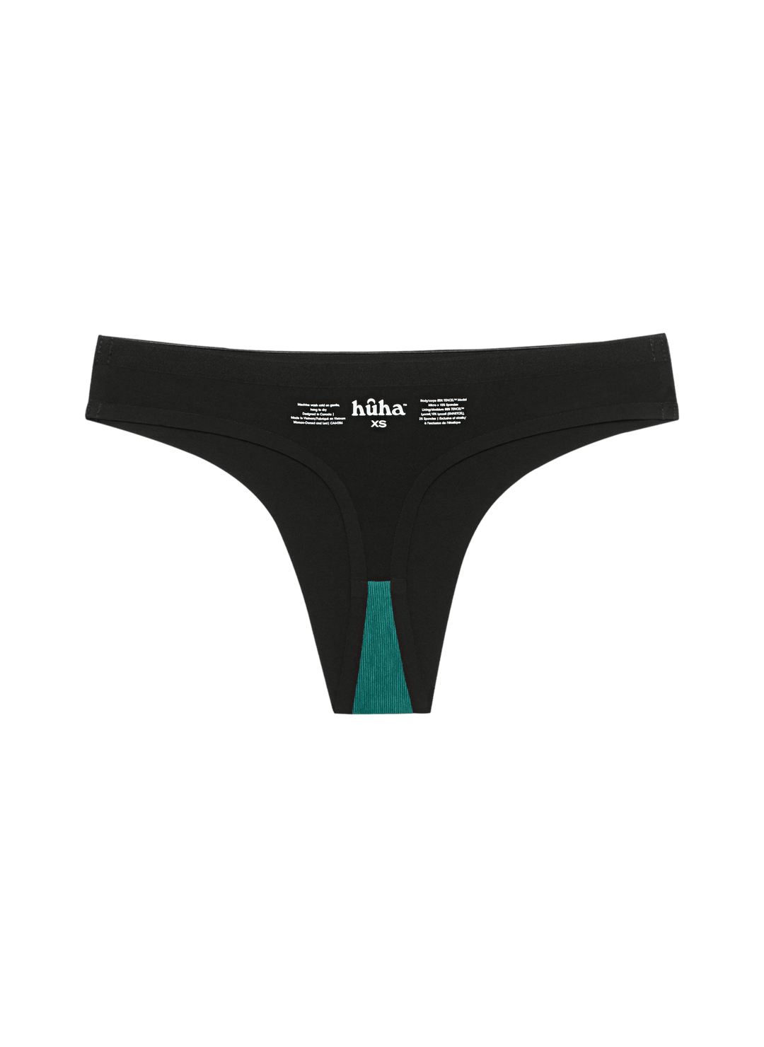 Huha Seamless Low-Mid Rise Thong | Black