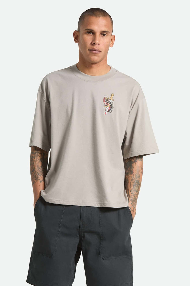 Brixton Sword Short Sleeve Boxed Crop Tee (Men&