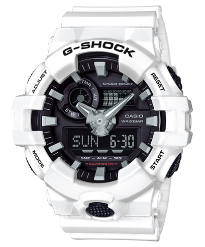 G-Shock GA-700 Series GA-700-7A | White/Black