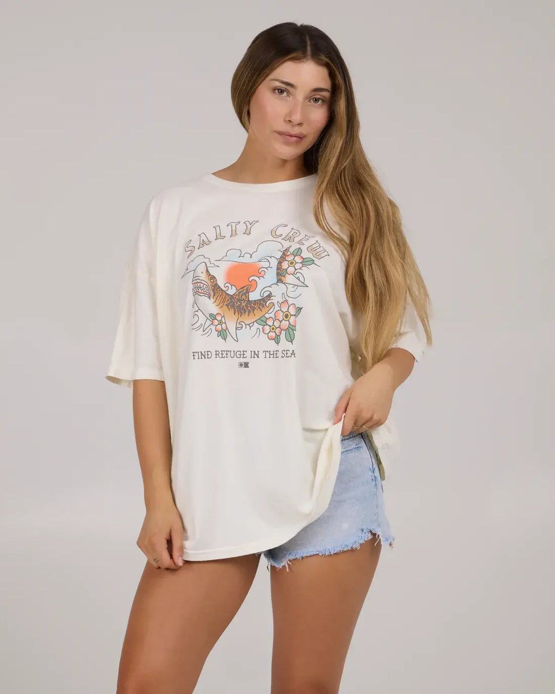 Salty Crew Hopper Cover Up Tee (Women&