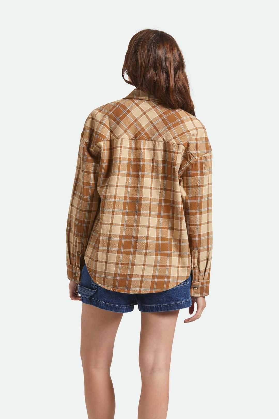 Brixton Bowery Vintage L/S Overshirt (Womens) | Washed Copper