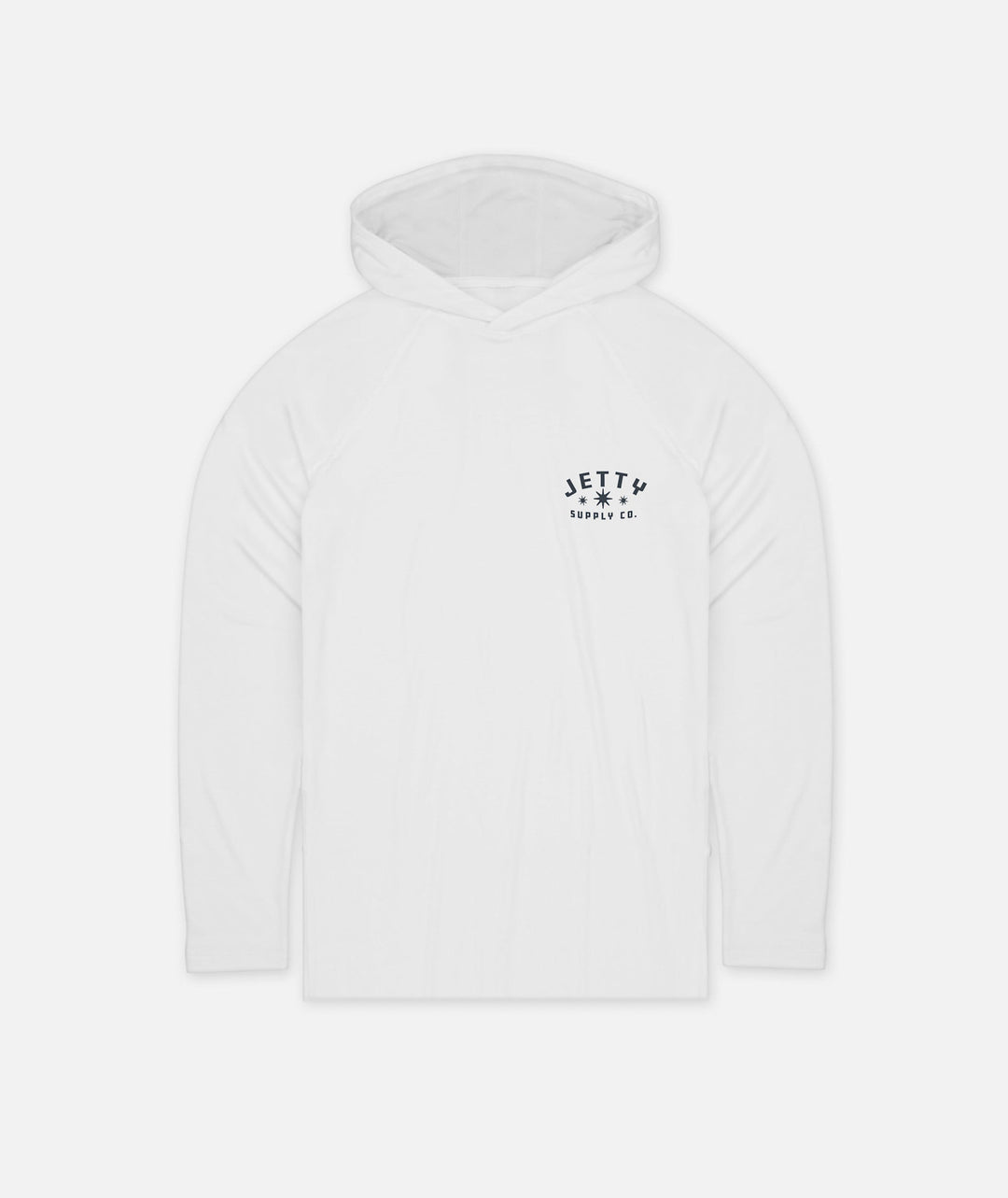 Jetty Bullshark Hooded UV Long-Sleeve (Youth) | White