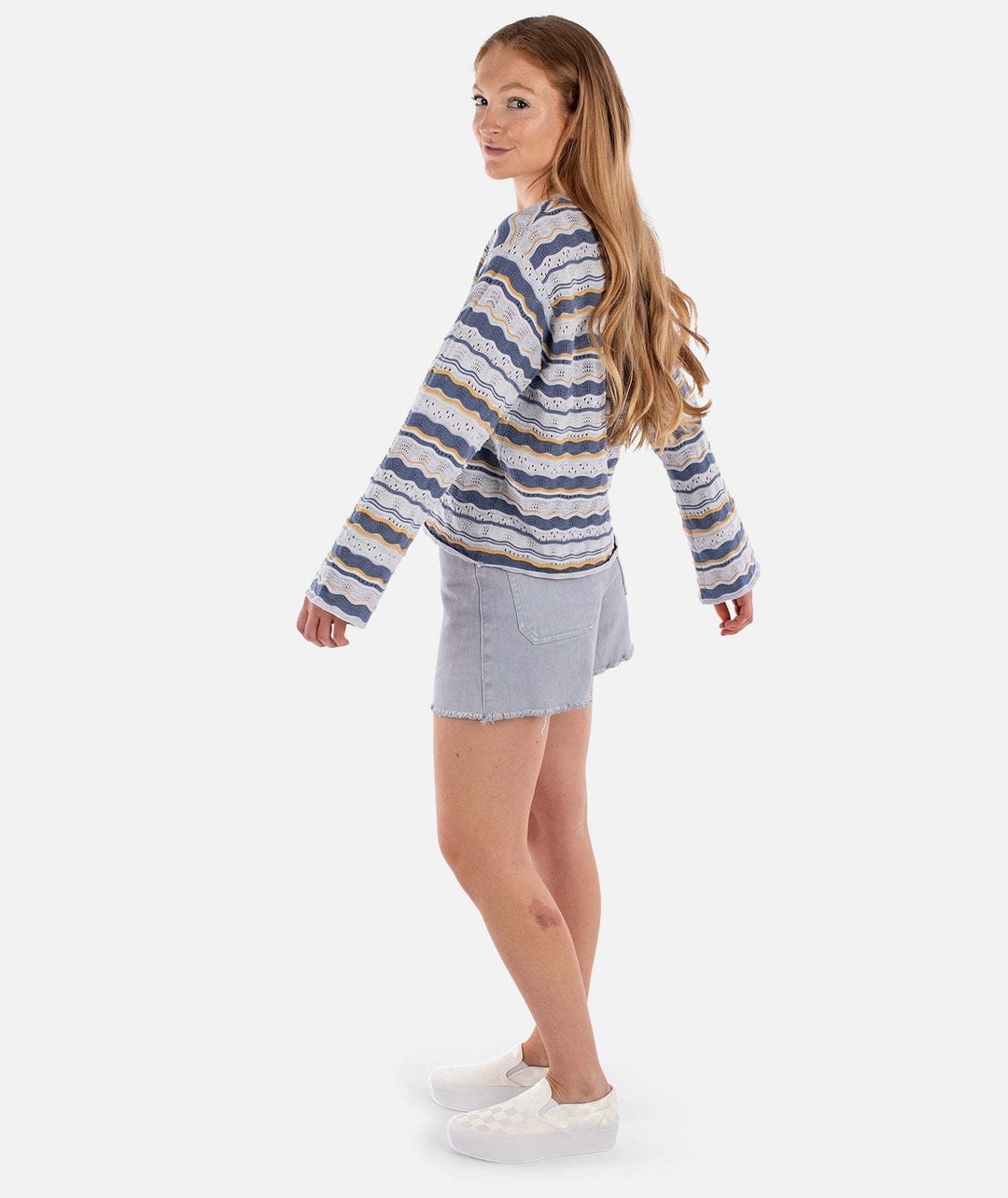 Jetty Lockwood Pointelle Sweater (Womens) | Blue