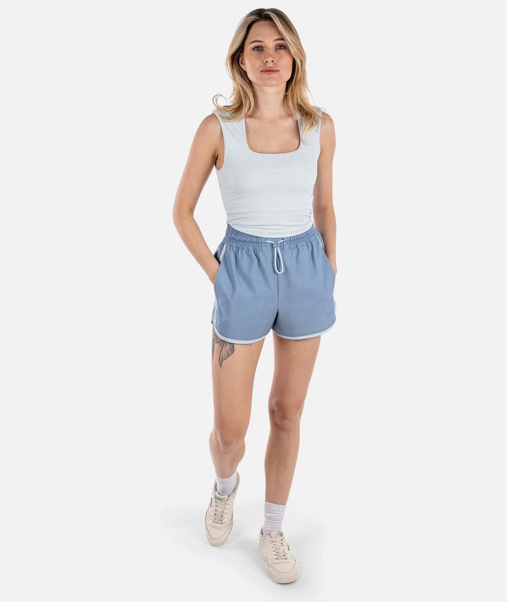 Jetty Ventnor Hybrid Short (Womens) | Blue