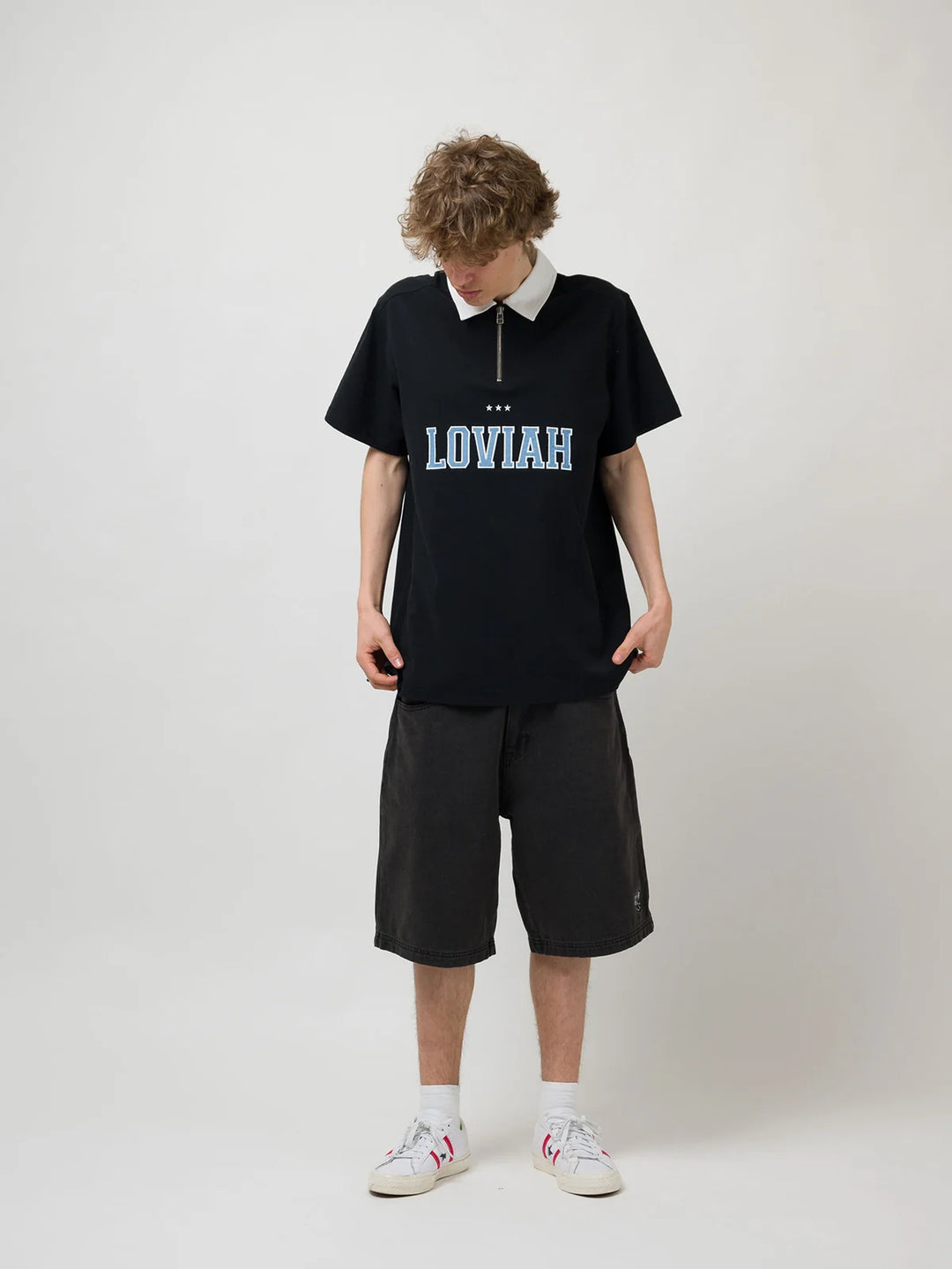 Loviah Jhorts Denim Shorts (Mens) | Black Denim