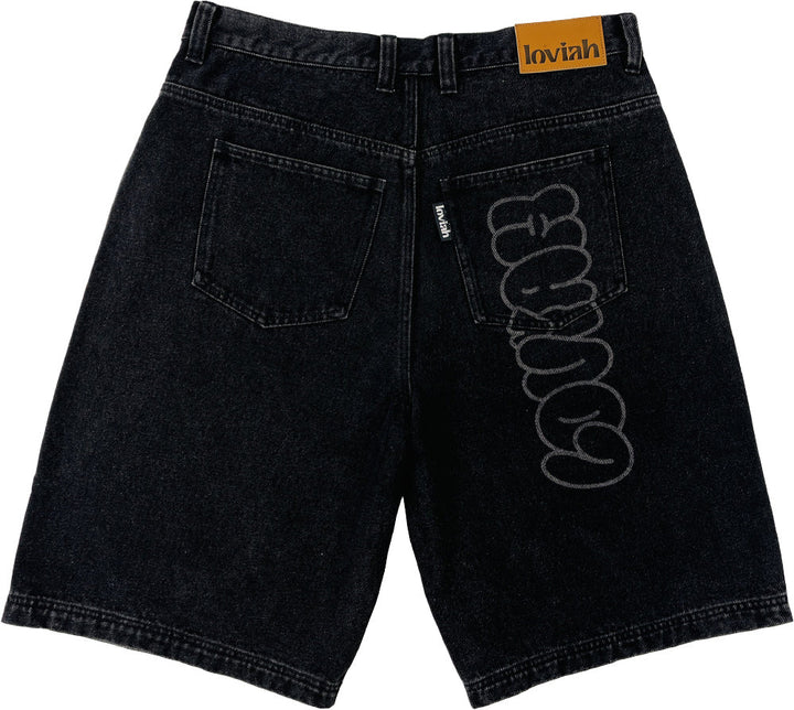 Loviah Jhorts Denim Shorts (Mens) | Black Denim