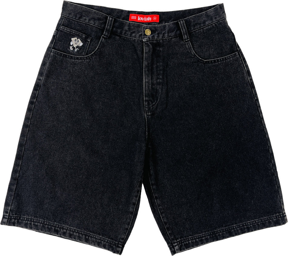 Loviah Jhorts Denim Shorts (Mens) | Black Denim