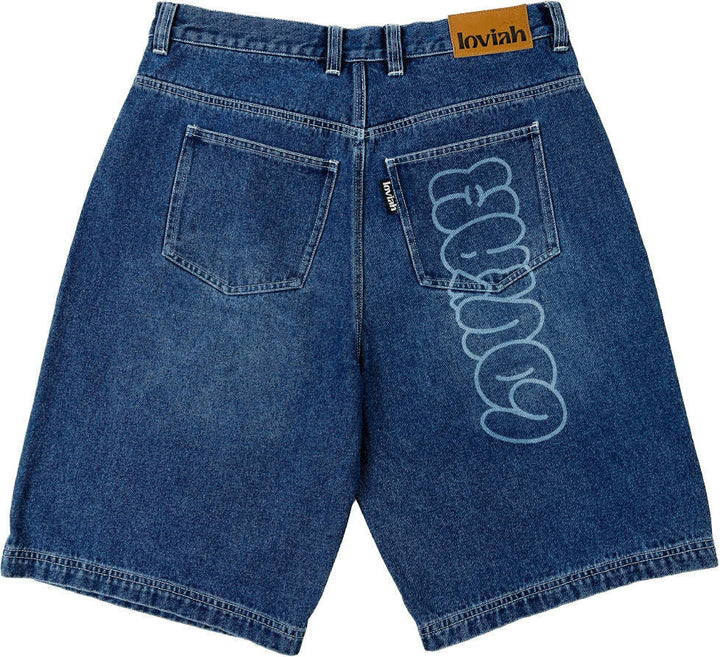 Loviah Jhorts Denim Shorts (Mens) | Indigo Medium Wash