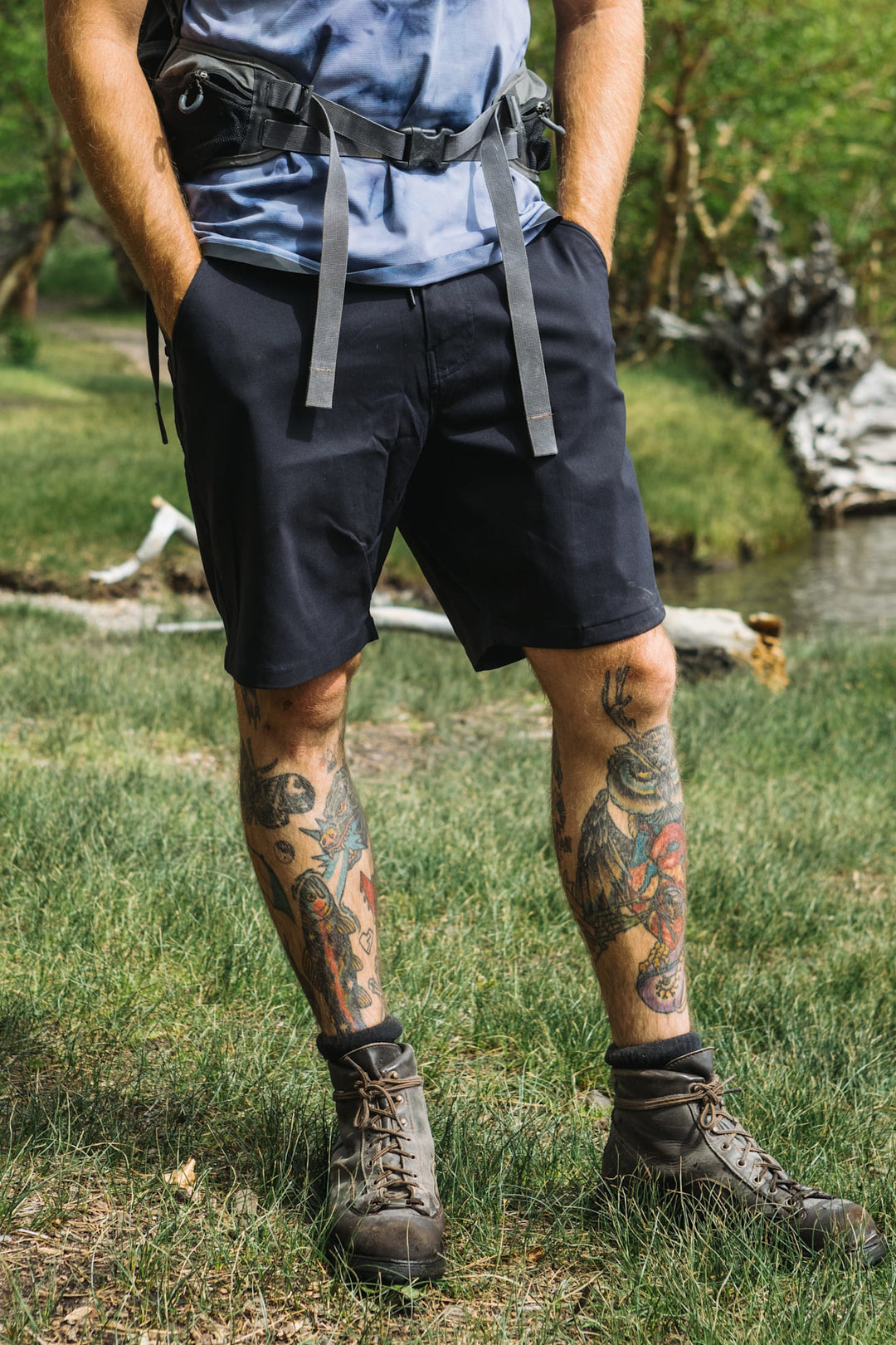 686 Everywhere Hybrid Short 9" (Mens) | Black