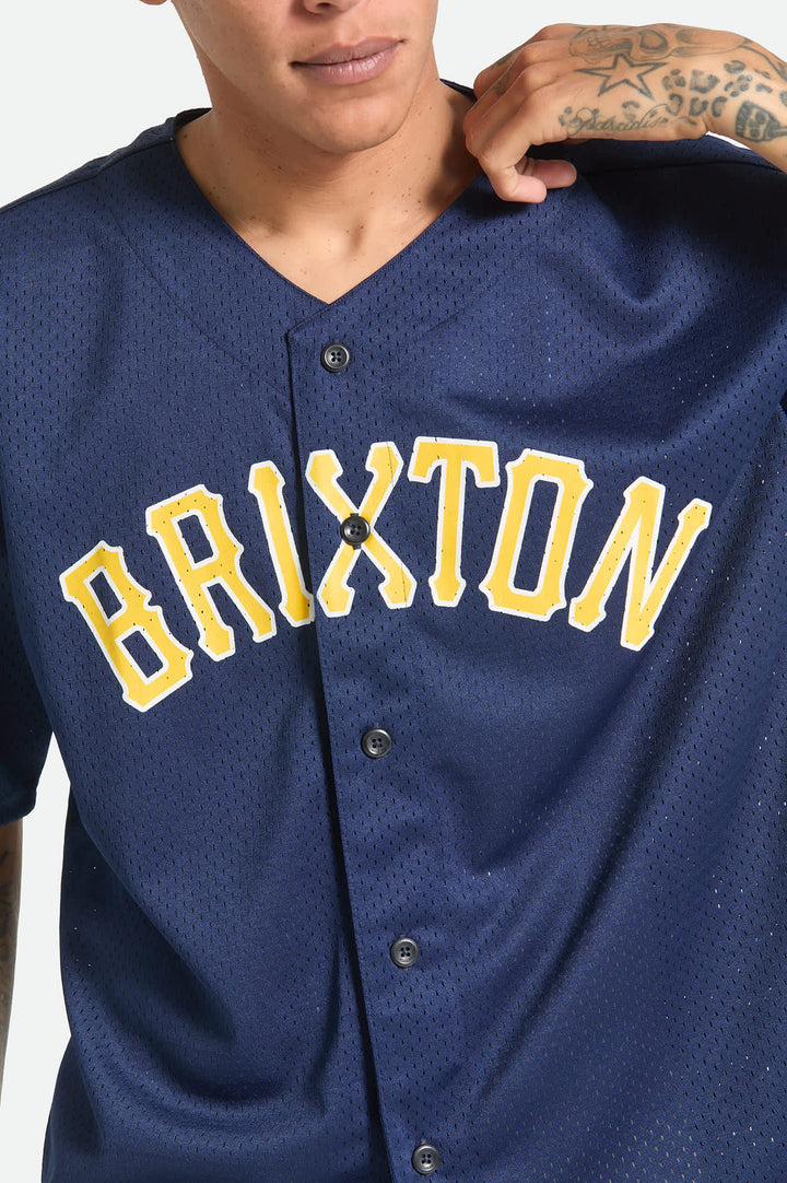 Brixton The Brixton Mesh Baseball Jersey Tee (Men&