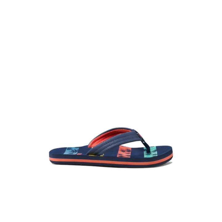 Reef Ahi (Youth) | Navy Palm Stripe