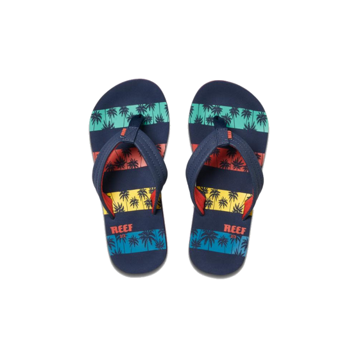 Reef Ahi (Youth) | Navy Palm Stripe