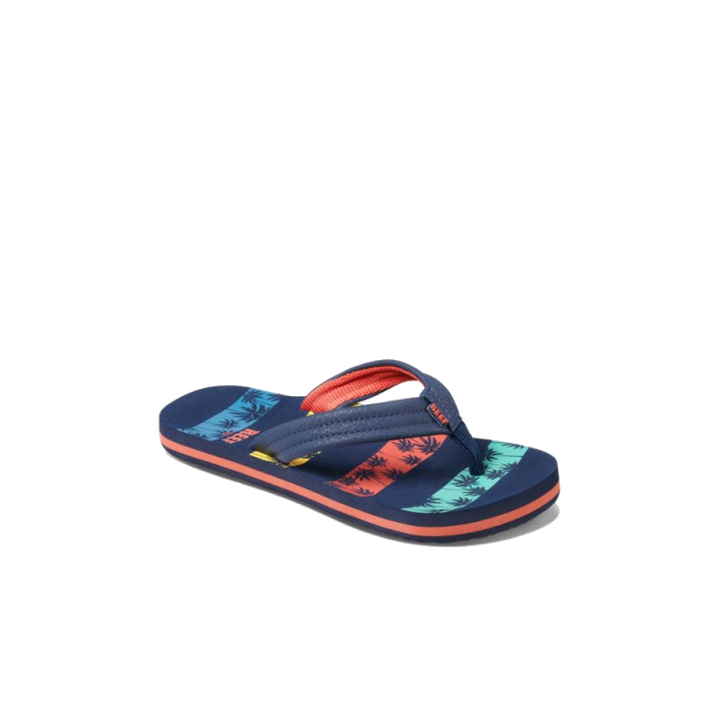 Reef Ahi (Youth) | Navy Palm Stripe