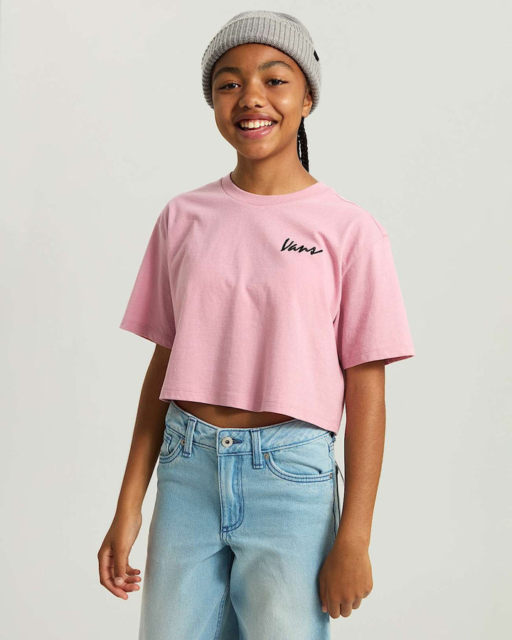 Vans Archived Crop Ss (Youth) | Pink Dawn