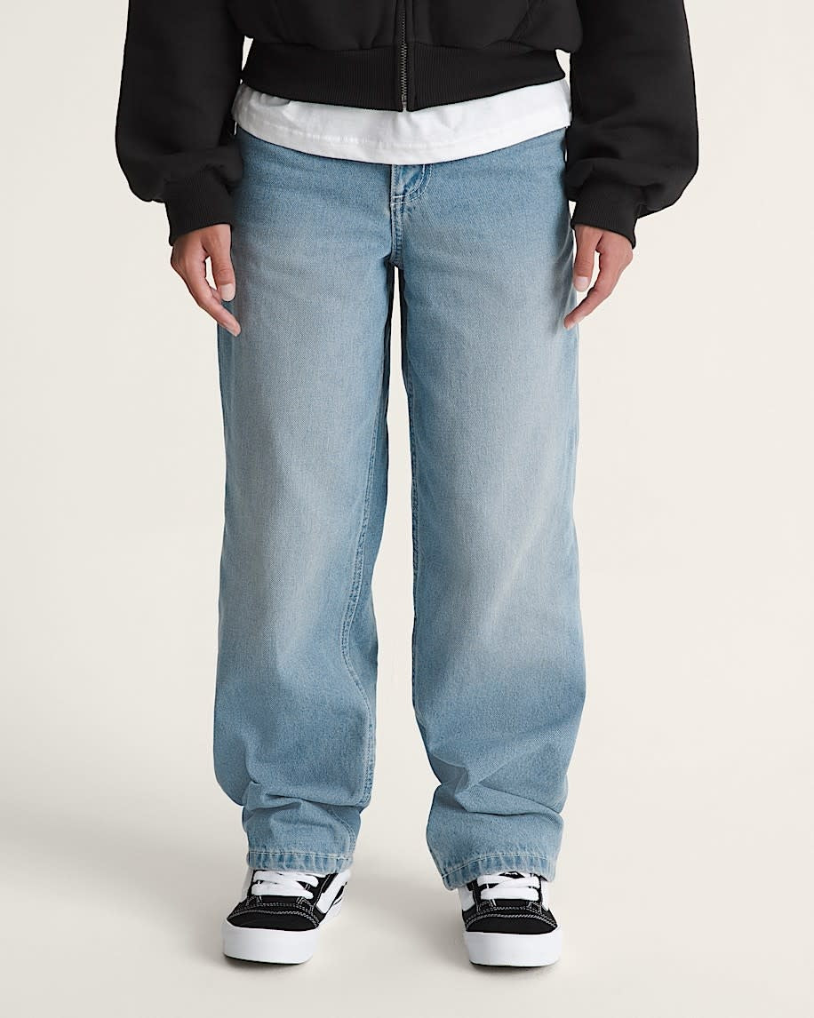 Vans Sirelle Puddle Pants (Youth) | Stonewash Blue