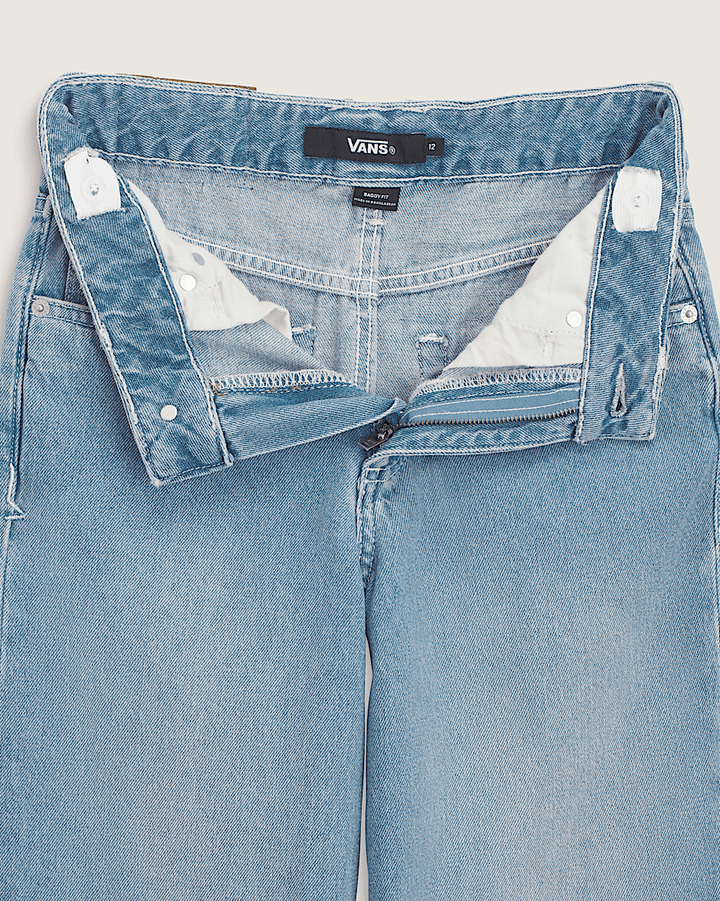 Vans Sirelle Puddle Pants (Youth) | Stonewash Blue