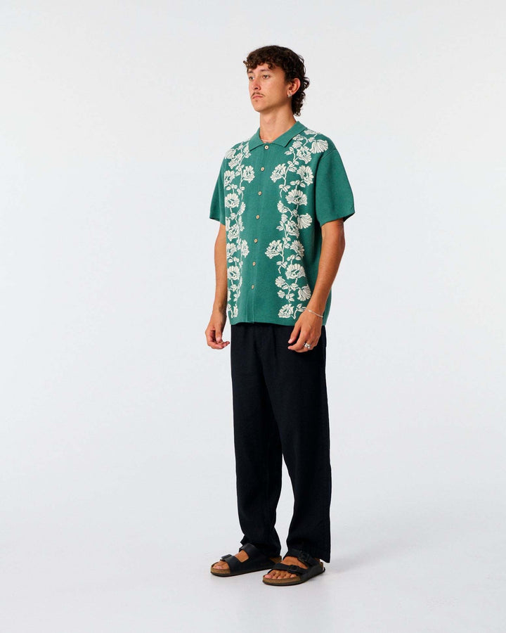 Critical Slide Peace Flower Knit Shirt (Men&