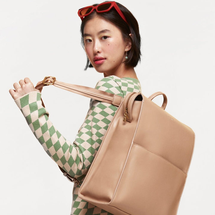 Pixie Mood Kylie Backpack (Small) | Sand Smooth (Recycled)
