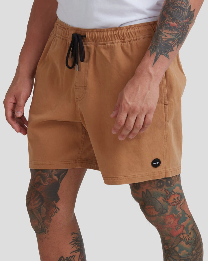 Rvca Escape Elastic Short (Mens) | Camel