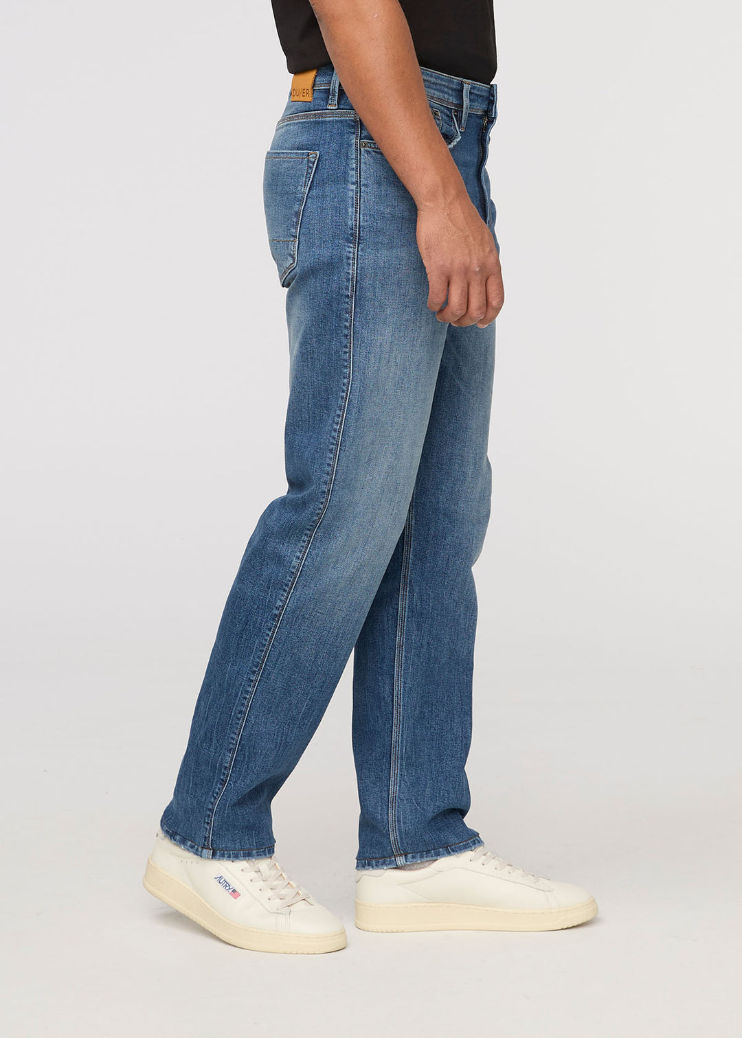 Duer Perf Denim+ Relaxed Straight (Mens) | Dust Storm Indigo