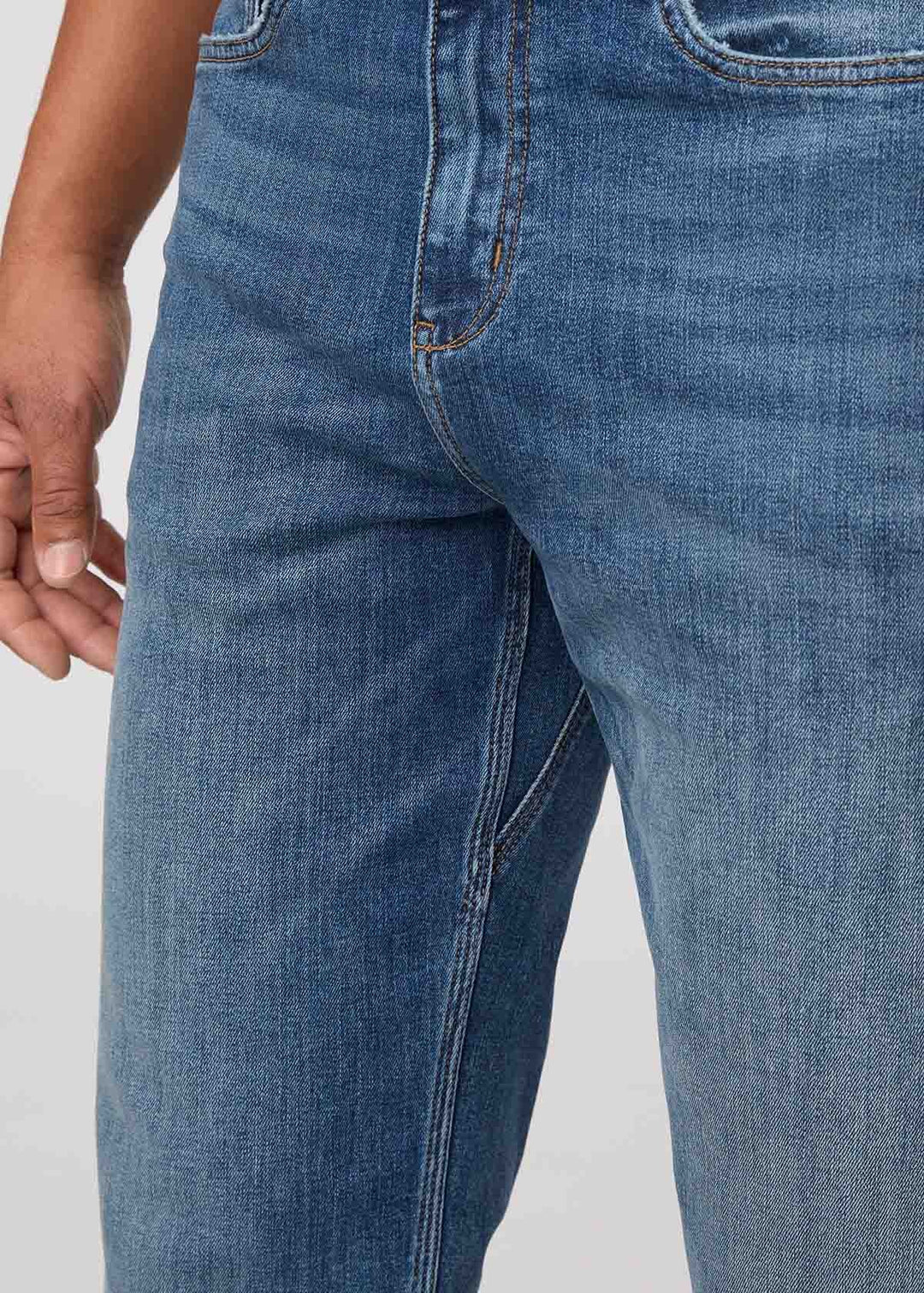 Duer Perf Denim+ Relaxed Straight (Mens) | Dust Storm Indigo