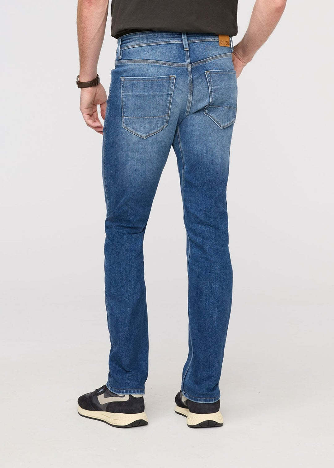 Duer Performance Denim+ Slim Straight (Mens) | Alpine Indigo