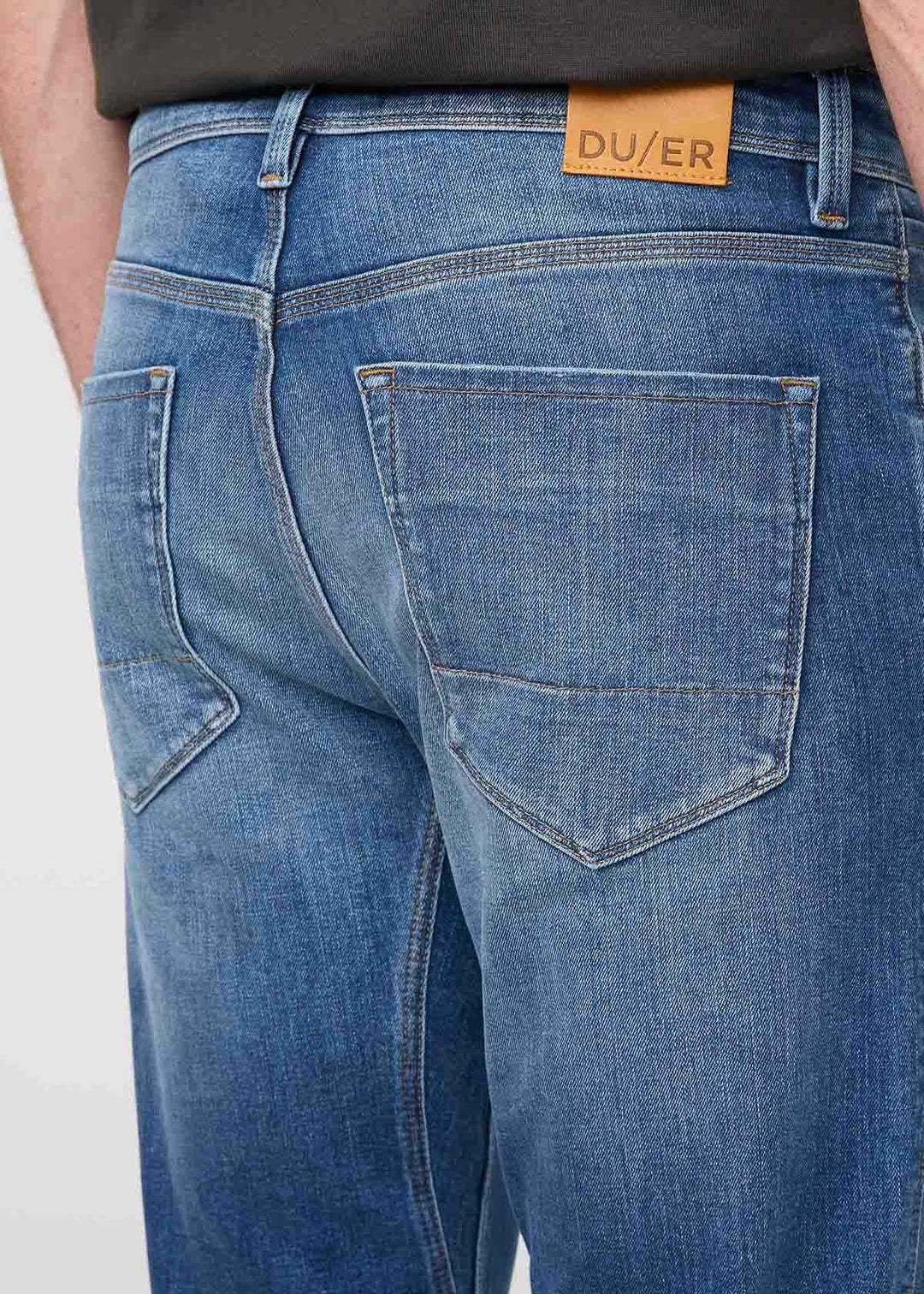 Duer Performance Denim+ Slim Straight (Mens) | Alpine Indigo