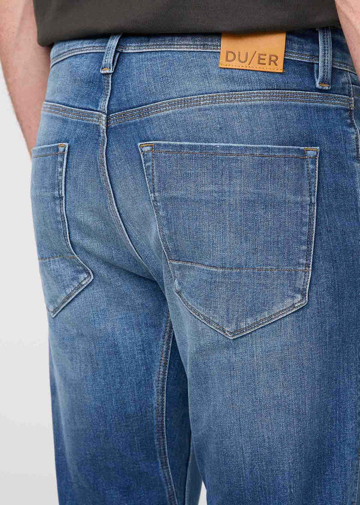 Duer Performance Denim+ Slim Straight (Mens) | Alpine Indigo