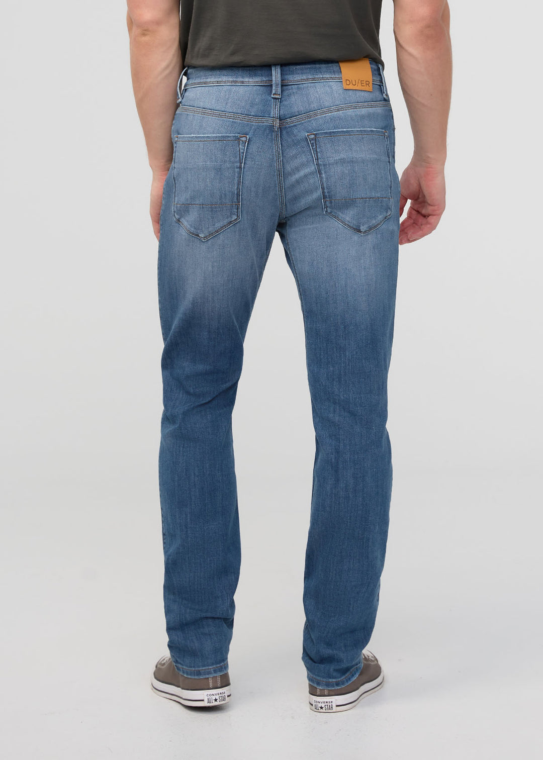 Duer Perf Denim Slim Straight (Mens) | Vintage Cascade
