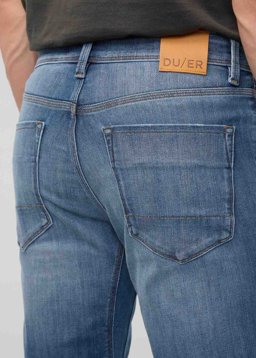 Duer Perf Denim Slim Straight (Mens) | Vintage Cascade