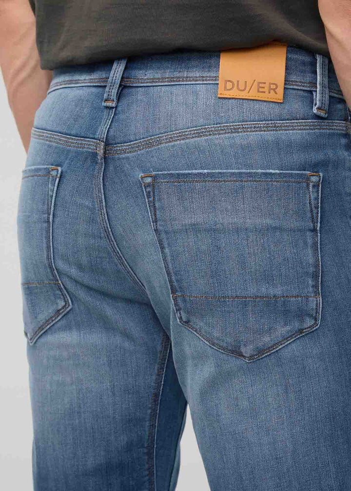 Duer Perf Denim Slim Straight (Mens) | Vintage Cascade