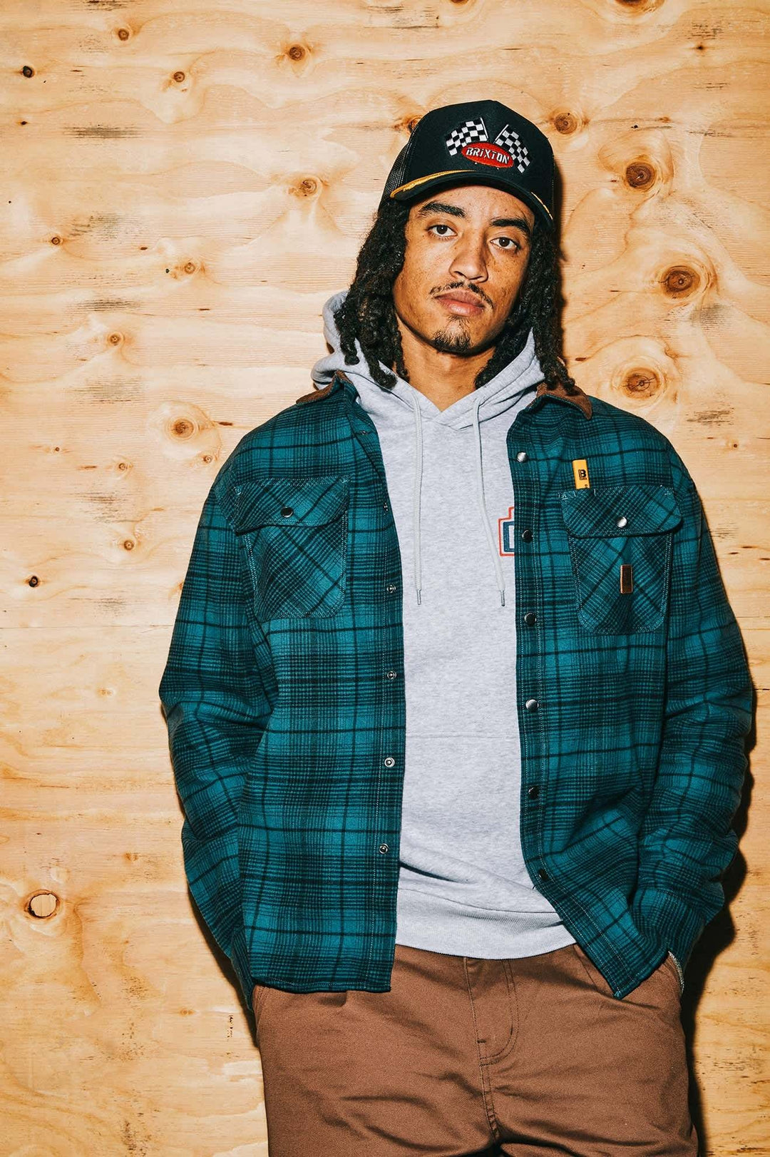 Brixton Builders Bowery Perf Flannel (Men&