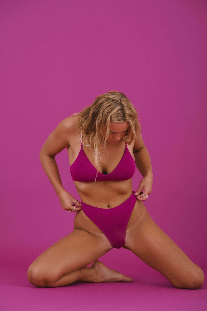 Huha High Rise Thong | Berry
