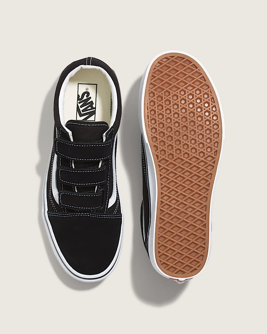 Vans Old Skool Velcro Unisex Shoes | (Suede/Canvas) Black/True White