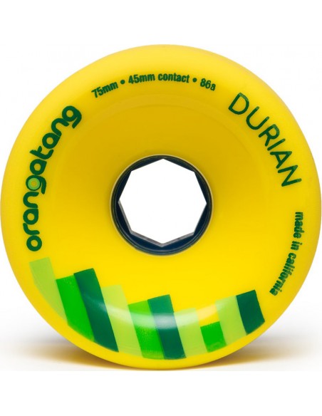 Orangatang Durian Wheels | Yellow 86A 75Mm